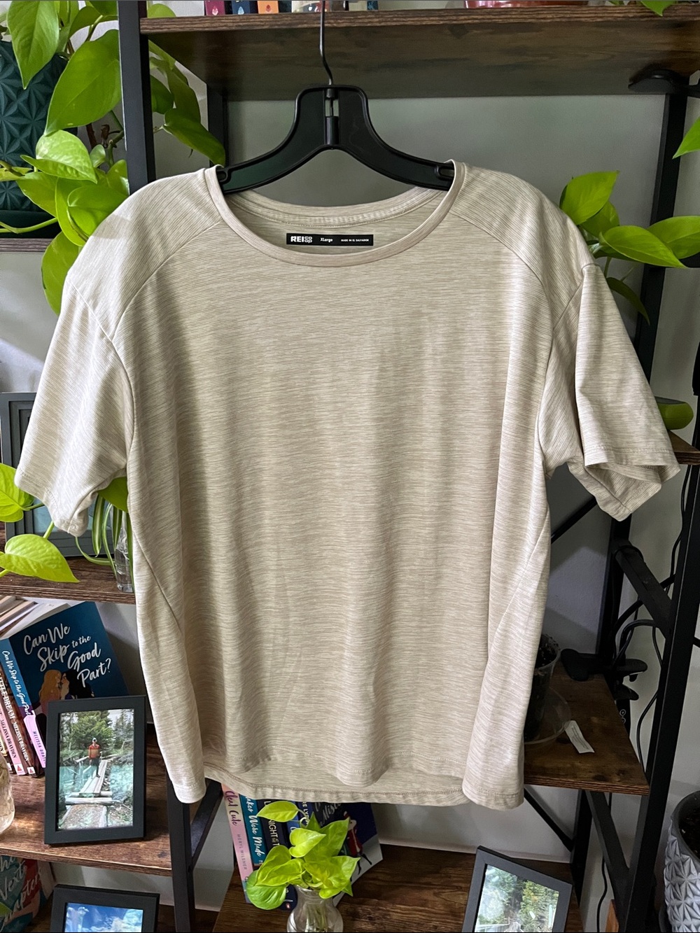 REI Men's Short-Sleeve Crewneck Tee — Light Beige